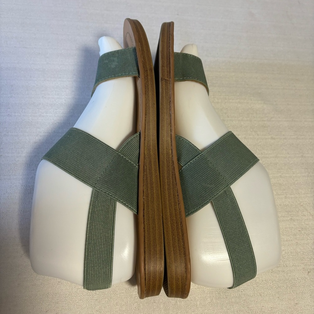Universal Thread Green Elastic Strap Flat Summer … - image 5